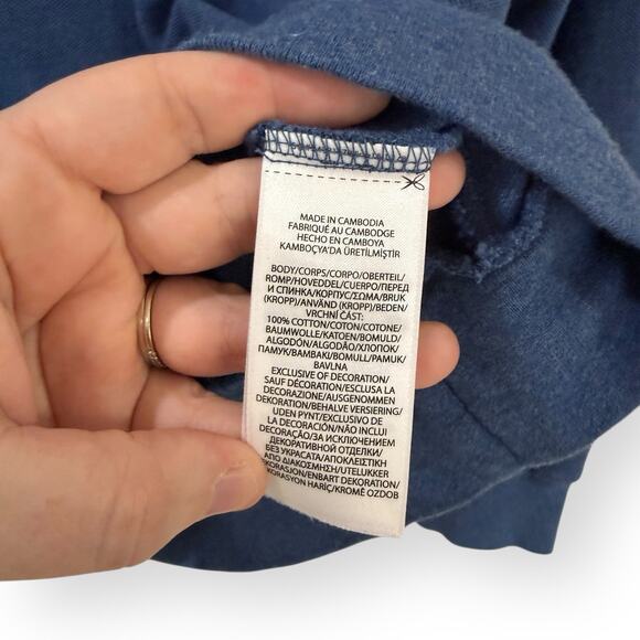 Polo Ralph Lauren Sweater Boys L 14-16 Blue 1/4 Quarter Zip Pullover Cotton - Picture 4 of 7